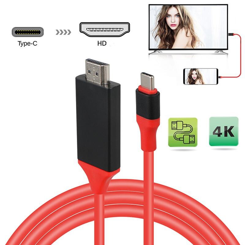 USB 3.1 USB C-HDMI ȣȯ 4K   ̺, 2M CŸ-HD ̺, ƺ Ｚ  S9 S8 Ʈ 9 ȭ̿